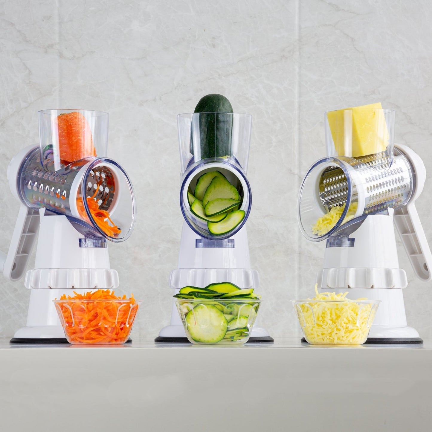 3-In-1 Manual Slicer & Grater For Vegetable