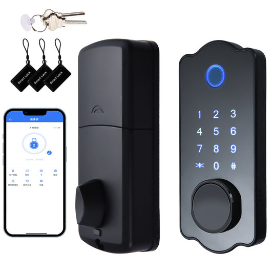 5-In-1 Electronic Fingerprint Door Lock with Handle